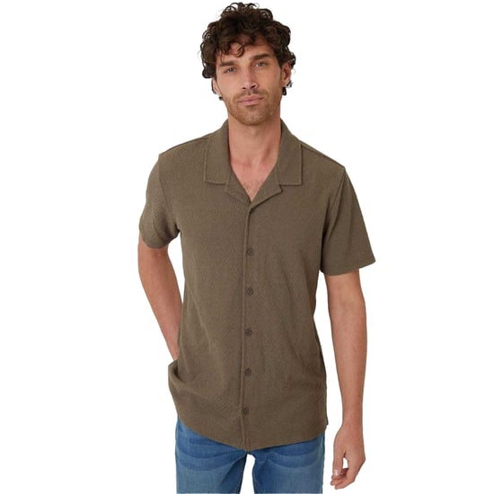 Threadbare Herenoverhemd van Selkirk met relaxte pasvorm (Kaki Groen) - Image 1
