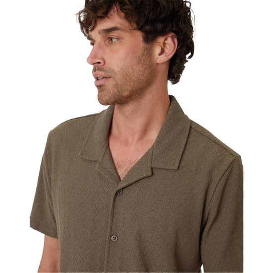 Threadbare Herenoverhemd van Selkirk met relaxte pasvorm (Kaki Groen) - Image 3