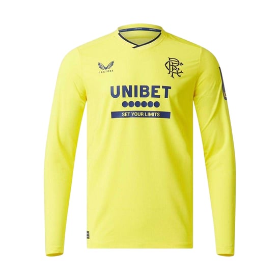 Castore Rangers FC T-shirt met V-hals en lange mouwen voor heren (Geel) - Image 1