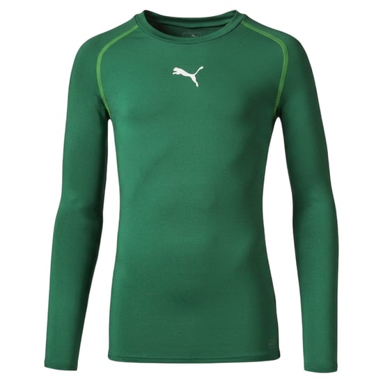 Puma Kinder-/jeugd-basislaagshirt met lange mouwen en contrasterende details (Groen) - Image 1