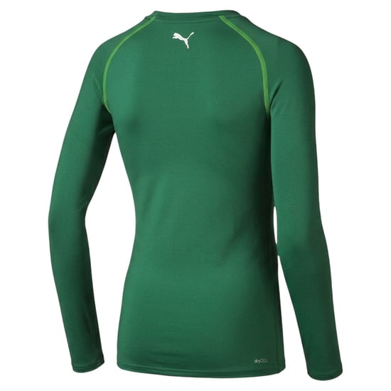 Puma Kinder-/jeugd-basislaagshirt met lange mouwen en contrasterende details (Groen) - Image 2