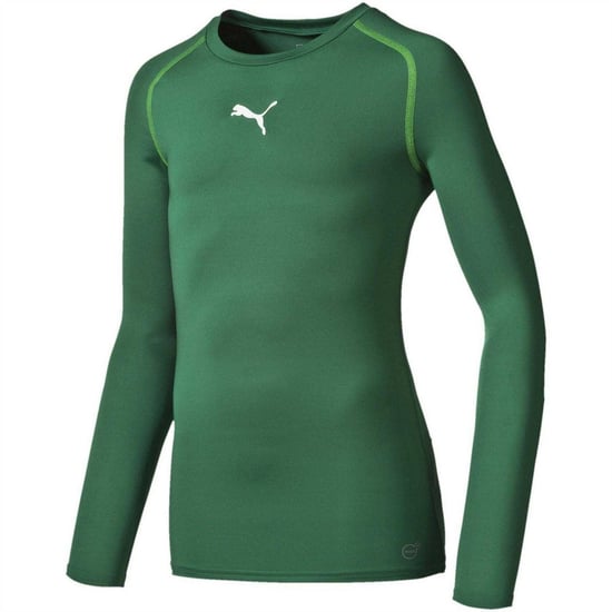 Puma Kinder-/jeugd-basislaagshirt met lange mouwen en contrasterende details (Groen) - Image 3