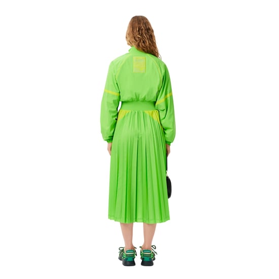 Lacoste Dames Kleurblok Sweatshirt Jurk (Groen) - Image 3