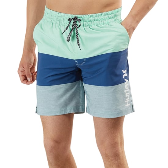 Hurley Mens Volley Colour Block Swim Shorts (Blue/Aqua) - Image 4