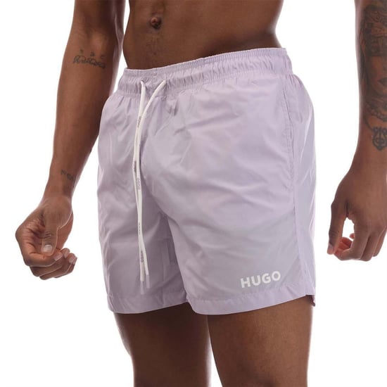 Hugo Heren Haiti Contrast Logo Zwemshort (Paars) - Image 3