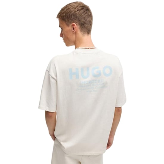 Hugo MCMXCIII-T-shirt för män med tryck på ryggen (Vit) - Image 3
