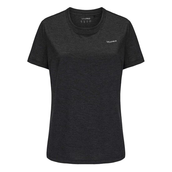 USA Pro Womens/Ladies Tech C Polyester T-Shirt (Black) - Image 1