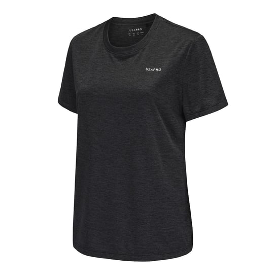 USA Pro Womens/Ladies Tech C Polyester T-Shirt (Black) - Image 3