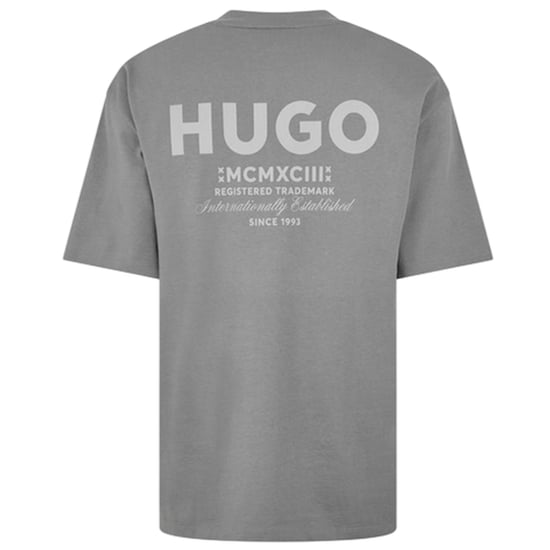 Hugo MCMXCIII-T-shirt för män med tryck på ryggen (Medelgrå) - Image 3