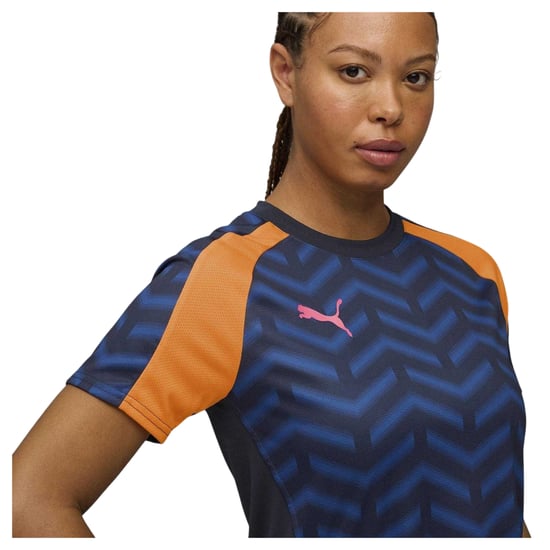 Puma Dames/Dames Training T-shirt (Marine/Oranje) - Image 2