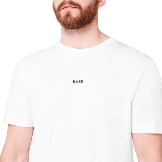 Boss Oversized T-shirt voor heren met Tchup-logo (Wit) - Image 3