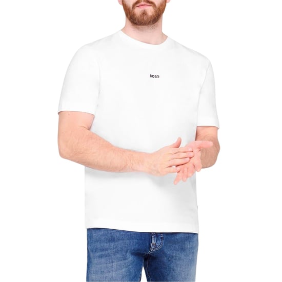 Boss Oversized T-shirt voor heren met Tchup-logo (Wit) - Image 4