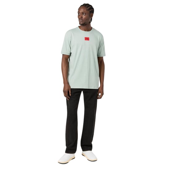 Hugo Mens Diragolino Chest Logo T-Shirt (Light Green) - Image 1