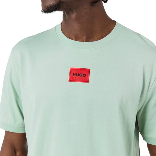 Hugo Mens Diragolino Chest Logo T-Shirt (Light Green) - Image 4