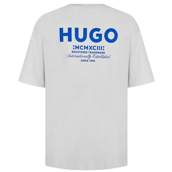 Hugo MCMXCIII-T-shirt för män med tryck på ryggen (Vit/blå) - Image 3