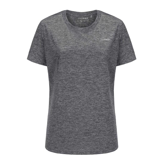USA Pro Womens/Ladies Tech C Polyester T-Shirt (Charcoal) - Image 1