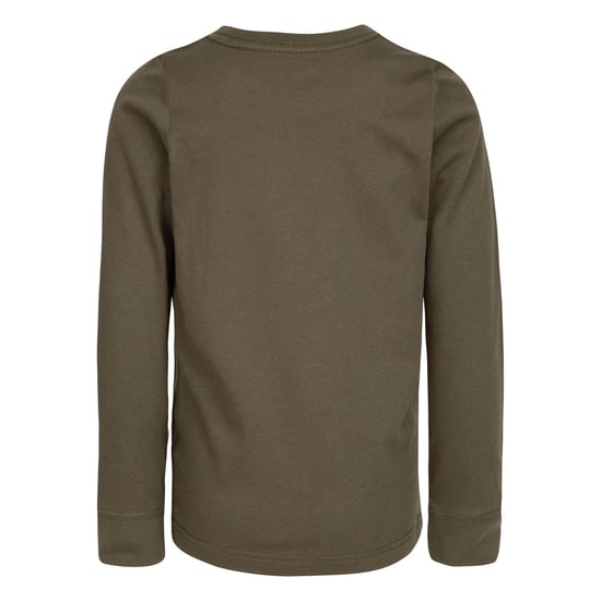 Nike Kinder/Kinder-T-shirt met lange mouwen en logo (Groen) - Image 2