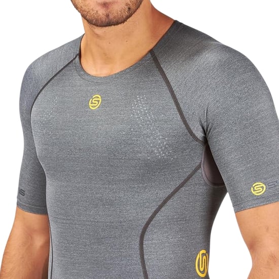 Skins Heren A200-shirt met korte mouwen (Grijs) - Image 4