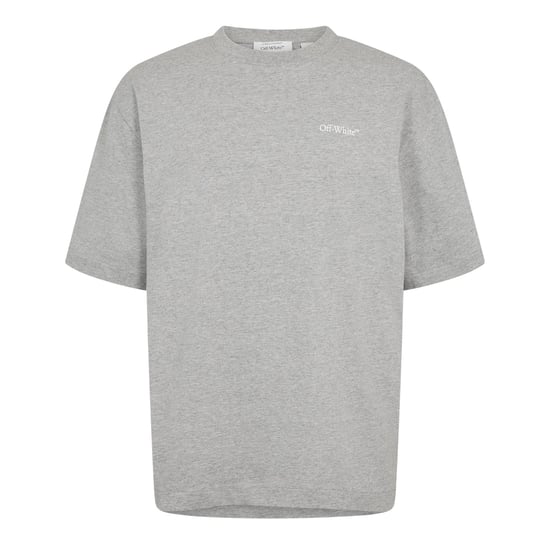 Off White Heren Kettingprint T-Shirt (Lichtgrijs) - Image 1