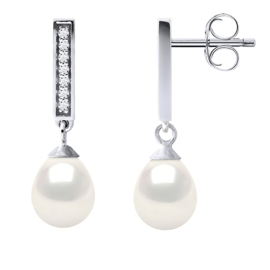 Oorbellen Joailerie Zoetwater Parels White Peren 6-7 mm 925 - Image 1