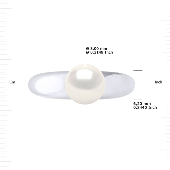 DIADEMA - Ring Äkta sötvattenspärlor - Vit - Image 3