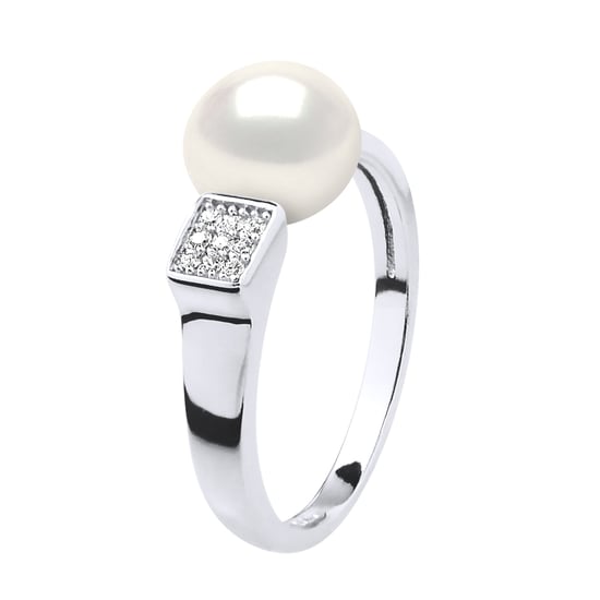 Ring Adjustable Freshwater Pearl Jewelry 9-10mm White 925 - Image 1