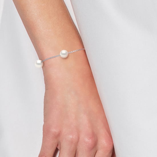 DIADEMA - Bracelet - Silver and Real Freshwater Pearls - White - Image 2
