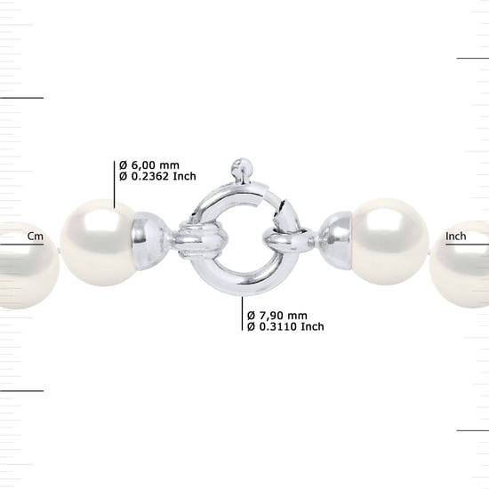 DIADEMA - Necklace - Princess - Real Freshwater Pearls - White Gold - Image 3