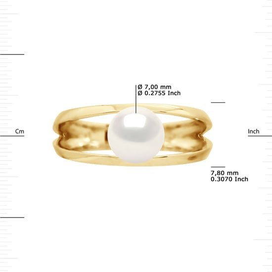 DIADEMA - Ring i gult guld - äkta sötvattenspärlor - Image 3