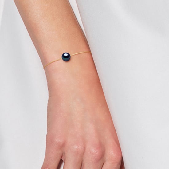 Armband Gekweekte Pearl Zoetwater 8-9mm Black Chain Venetiaanse Yellow Gold - Image 2