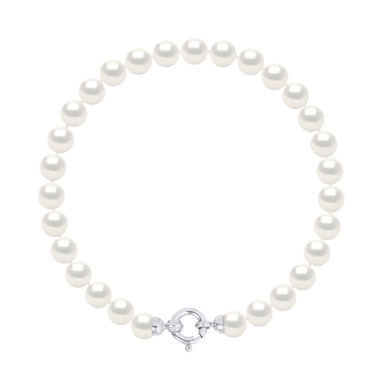 DIADEMA - Bracelet - Real Freshwater Pearls - White Gold - Image 1