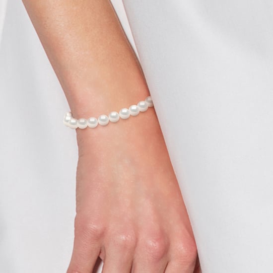 DIADEMA - Bracelet - Real Freshwater Pearls - White Gold - Image 2