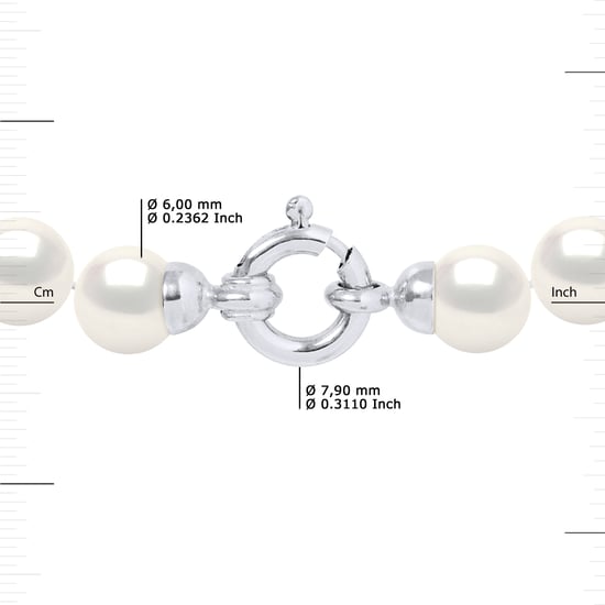 DIADEMA - Bracelet - Real Freshwater Pearls - White Gold - Image 3