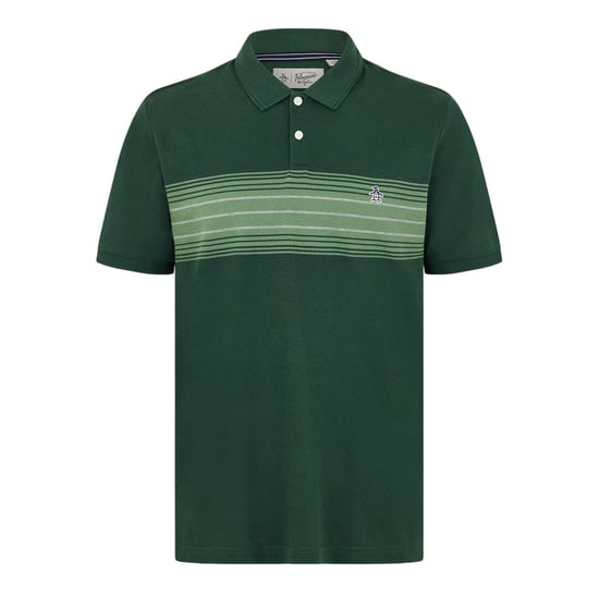 Original Penguin Heren Gestreept Polo Shirt (Groen) - Image 1