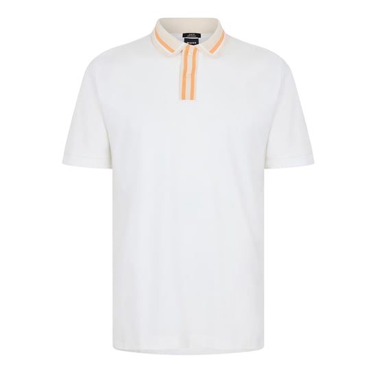 Boss Herenpoloshirt met korte mouwen en contrasterende details (Wit) - Image 1