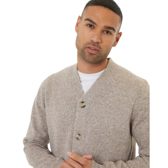 Threadbare Heren Nederlandse Cardigan (Charcoal Marl) - Image 4