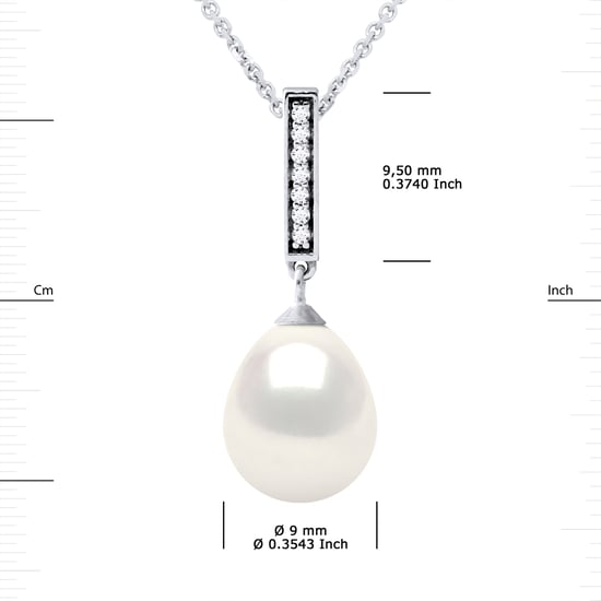 BARETTE zoetwater parel sieraden 9-10mm White 925 - Image 3