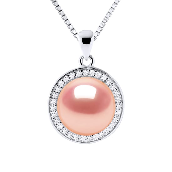 SUN Necklace Freshwater Pearl 9-10 mm Pink 925 - Image 1