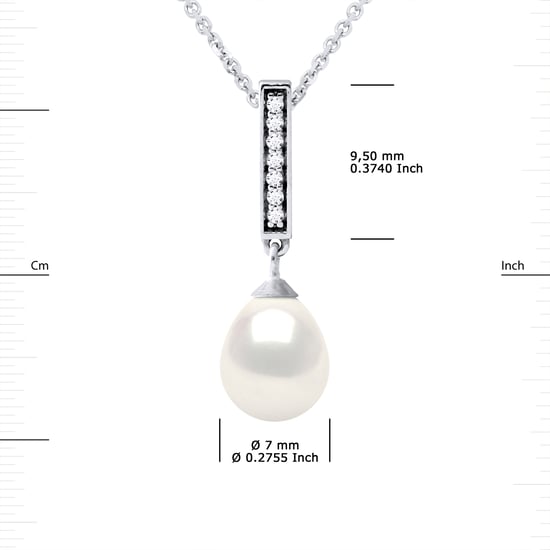 Ketting Water Pearl Rank Sweet White 5-6mm Sluiting 925 - Image 3