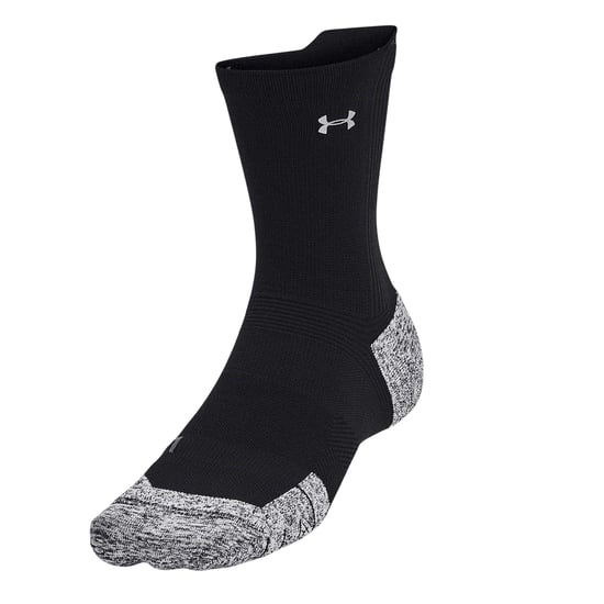 Under Armour Unisex Adult Crew Sokken (Zwart/Reflecterend Zwart) - Image 1