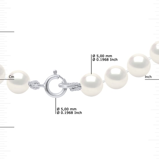 Ketting Water Pearl Rank Sweet White 5-6mm Sluiting 925 - Image 3