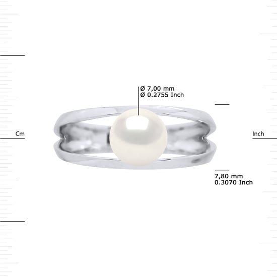 DIADEMA - Ring in White Gold - Real Freshwater Pearls - Image 3