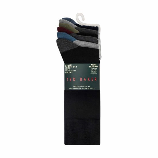 Ted Baker Heren Crew Sokken (Set van 6) (Zwart) - Image 1