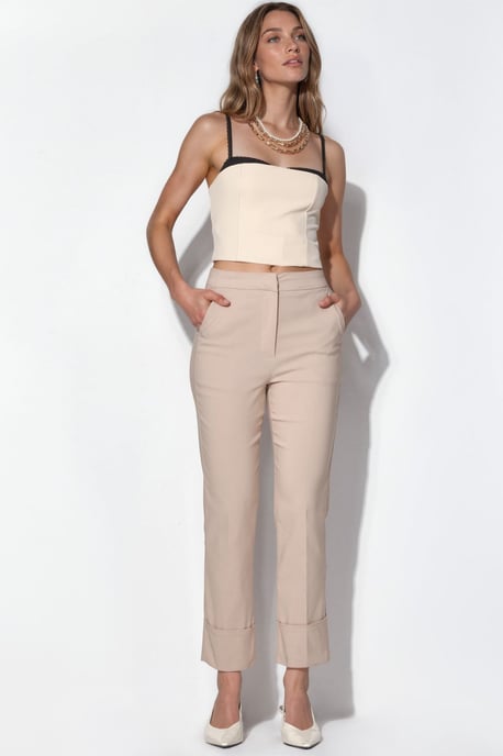 High Waist Stretch Bengalin Pants - Image 1