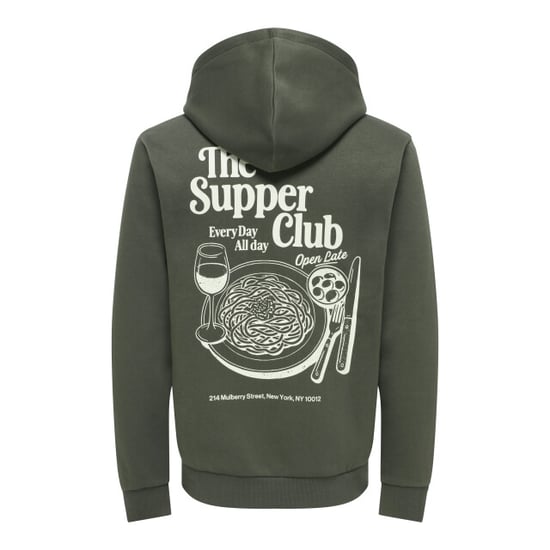 Only & Sons onsceres hood sweat print cam vd 22039604 beluga - Image 2
