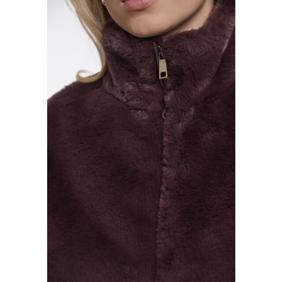 Rino & Pelle short faux fur waistcoat nikki.7002611 10873 chocolate bean - Image 2
