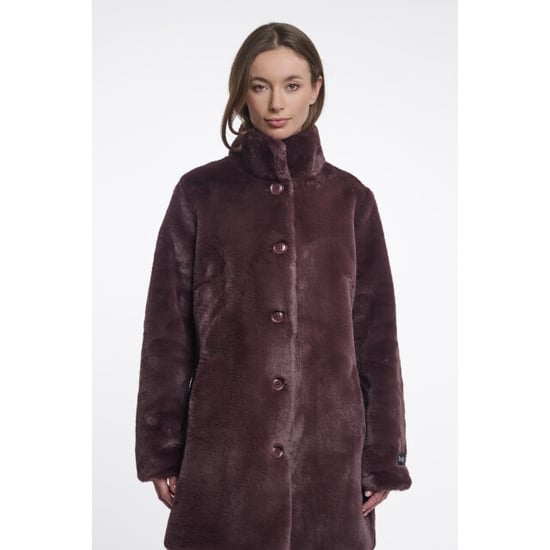 Rino & Pelle single breasted faux fur coat nonna.7002611 10873 chocolate bean - Image 4