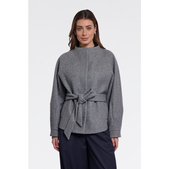 Rino & Pelle short coat with collar cornelia.7002611 11170 mid grey melange - Image 1
