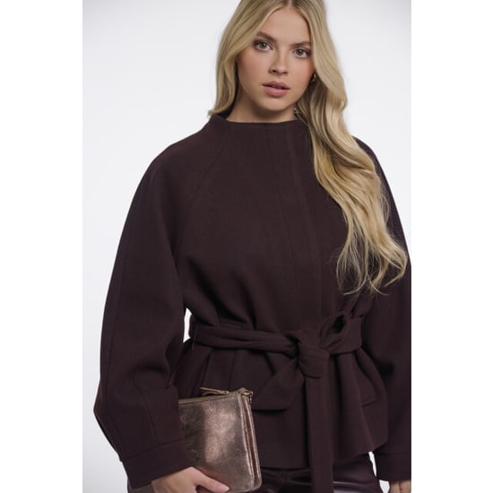 Rino & Pelle short coat with collar cornelia.7002611 10873 chocolate bean - Image 3