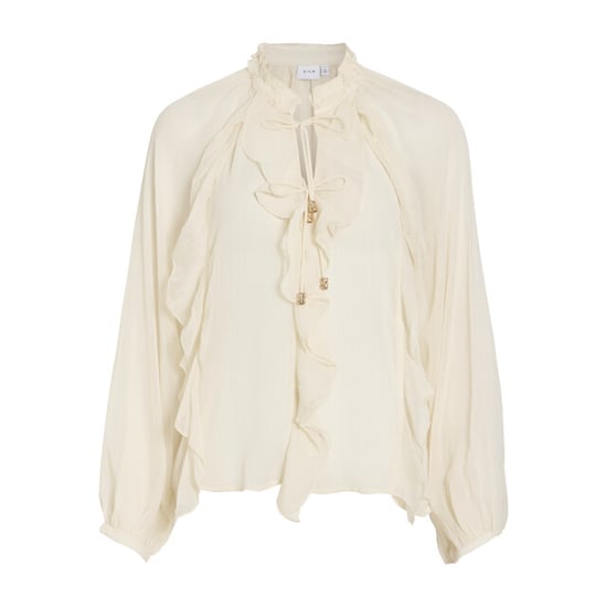 Vila vitiro v-neck l/s flounce top/bfs 14116881 birch - Image 1